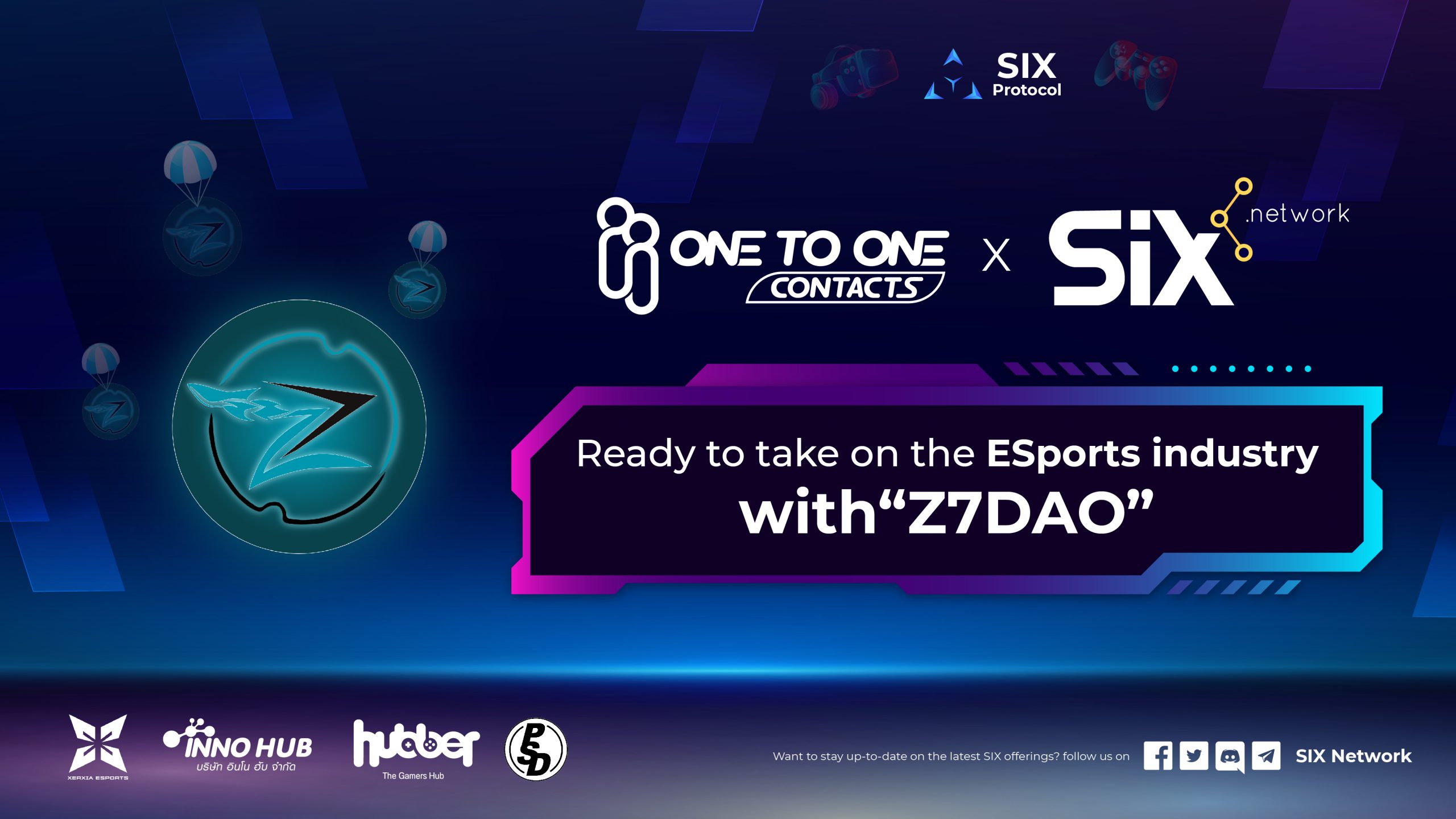 PSD ยานลูก OTO จับมือ SIX Network ปั้นโปรเจกต์ Z7DAO พร้อมขึ้น! แพลตฟอร์ม “Esports team”  เชื่อมโยง Community นักเล่นเกม เปิดตัวอย่างเป็นทางการ 22 กรกฏาคม 2565 นี้